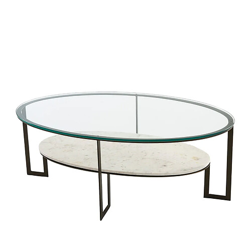 Table Basse Thai Natura Blanc Brun foncé 107 x 44 x 62 cm