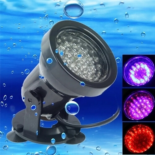 Wewoo LED sous-marines noir 2.3W 36 Amphibious Fish Tank / Aquarium Coloré Étanche Spots, Profondeur Étanche: 1-1.5m