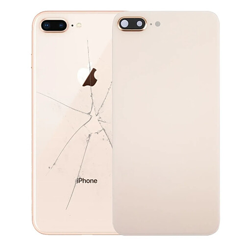 Wewoo Coque arrière Chassis or pour iPhone 8 Plus couverture arrière avec adhésif Pièce détachée