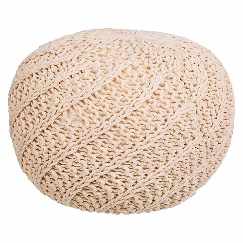 Pouf Alexandra House Living Crème polystyrène 45 x 30 x 45 cm