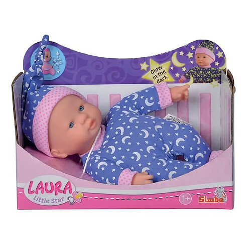 SILVERTORN Poupon Laura Phosphorescent 20cm - Simba - Corps souple et pyjama étoilé