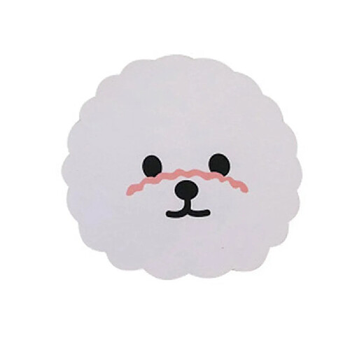 Universal Cartoon Dog Mouse Pad Simple White Color Rubber Rubber Mouse Mat pour fille