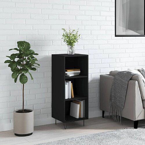 Maison Chic Buffet,Meuble de Rangement,commode pour salon,Cuisine noir 34,5x32,5x90 cm bois d'ingénierie -MN83369