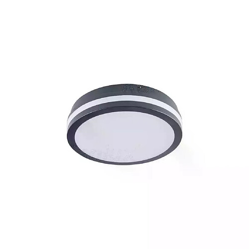 Kanlux Plafonnier LED 18W étanche IP54 rond Ø220mm Graphite - Blanc Naturel 4000K