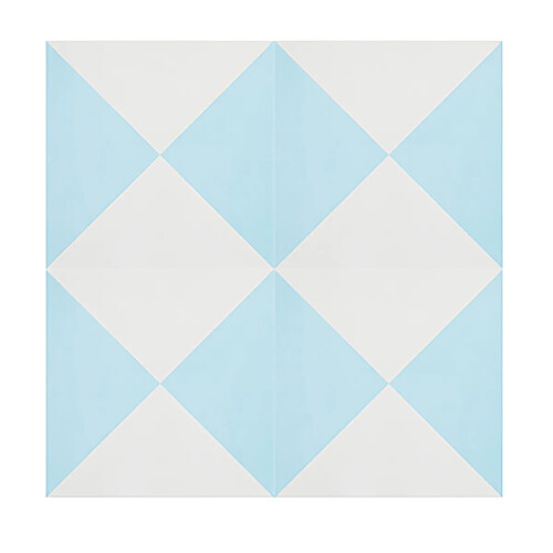 Pegane 4 Carreaux de ciment véritable 0,48m2 / Carreaux de ciment artisanaux pour sol et mur coloris Bleu - l.20 x L.20 cm