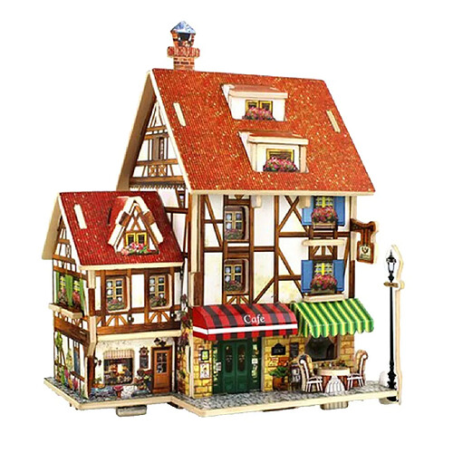 Maison de poupée miniature 1/24 bricolage avec ensemble de meubles