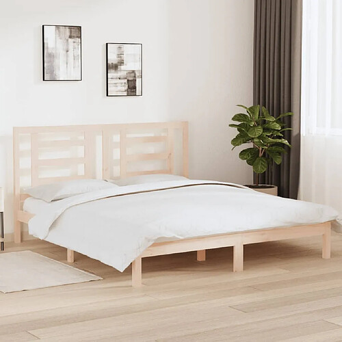 vidaXL Cadre de lit sans matelas 180x200 cm bois massif