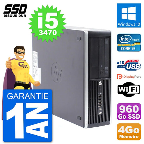 PC HP Compaq Pro 6300 SFF Intel i5-3470 RAM 4Go SSD 960Go Windows 10 Wifi · Occasion