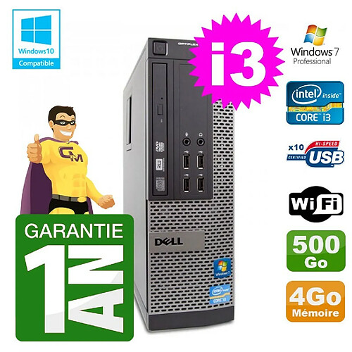 PC Dell 790 SFF Intel I3-2120 RAM 4Go Disque 500Go DVD Wifi W7 · Occasion