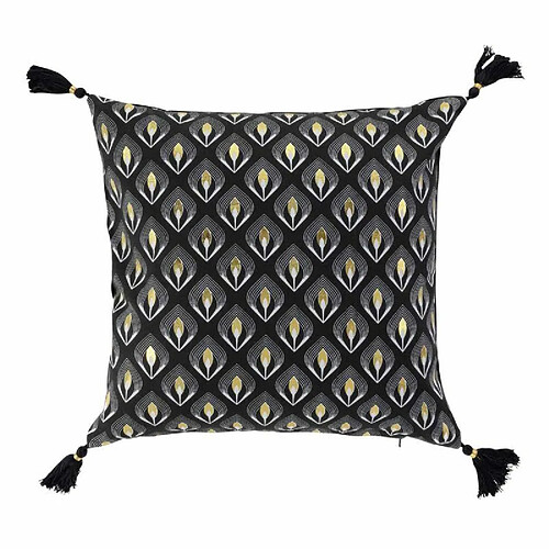 Paris Prix Housse de Coussin Déco Noireor 40x40cm Noir