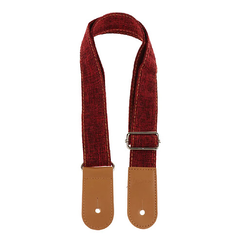 Ceinture avec sangle Ukulele et bouts en cuir PU pour guitare Ukuele 4 cordes rouge