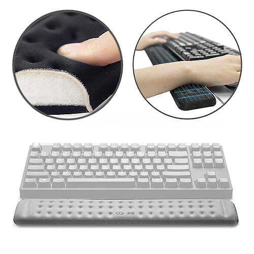 Universal Clavier mécanique poignet repos mousse mémoire tapis de souris, taille: M (gris)