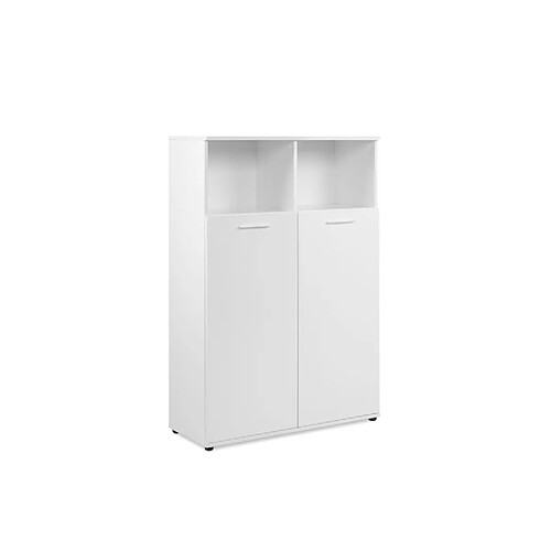 But Buffet haut 2 portes TOLEDO blanc brillant