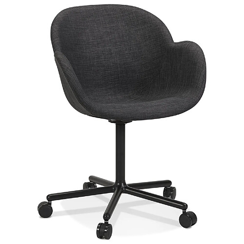 Alterego Chaise de bureau avec accoudoirs 'ASTRA' gris foncé