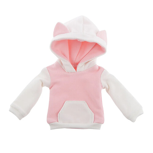 Sweat à Capuche En Coton Molletonné Avec Oreilles De Chat Pour 1/6 BJD SD Rose