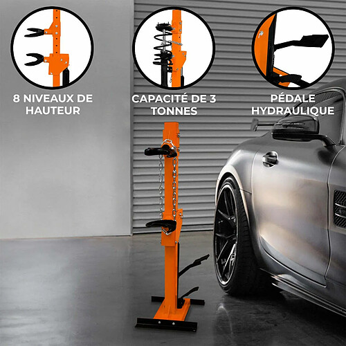 Monstershop Compresseur de Ressort d’Amortisseur Hydraulique 3T