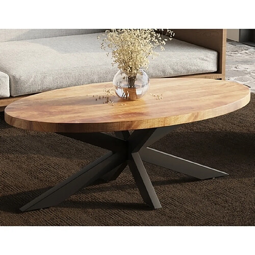 Mes Table basse 130x70x45 cm en bois exotique - MAJA