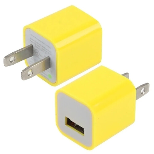 Wewoo Pour iPad, iPhone, Galaxy, Huawei, jaune Xiaomi, LG, HTC et autres smartphone, appareils rechargeables US Plug USB Chargeur,