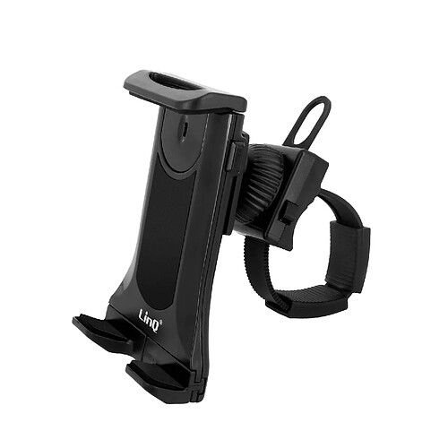 Support Téléphone / Tablette Guidon Fixation Bracelet Rotatif à 360° LinQ Noir