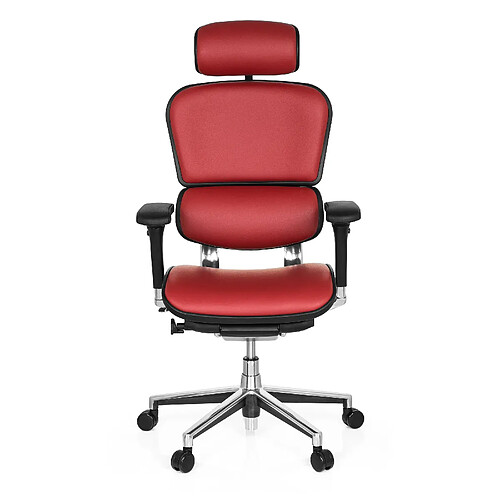 Chaise de bureau / fauteuil de direction ERGOHUMAN cuir rouge hjh OFFICE