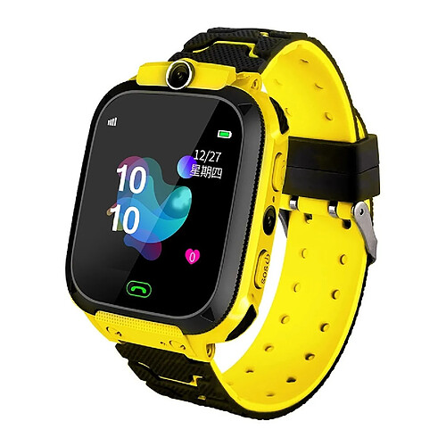 Wewoo Montre connectée Q12B Smartwatch 1,44 pouces pour enfantsPositionnement LBS / Numérotation bidirectionnelle / Premiers secours / Surveillance vocale / Application de suivi de piste Jaune