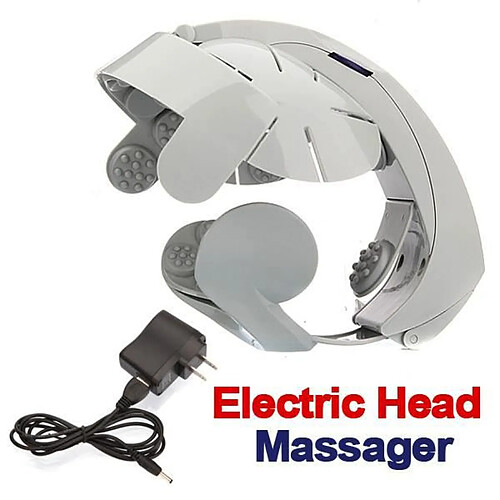 Casque massage électrique cerveau masseur tete détente acupuncture US Prise