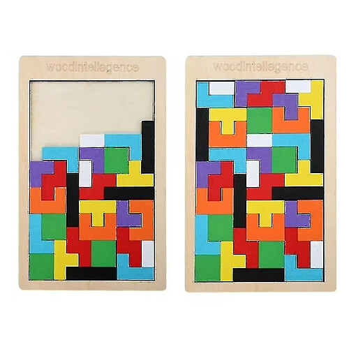 Universal Blocs en bois Puzzle Brain Teasers Toy Russian Tangram Colorful Jigsaw Game