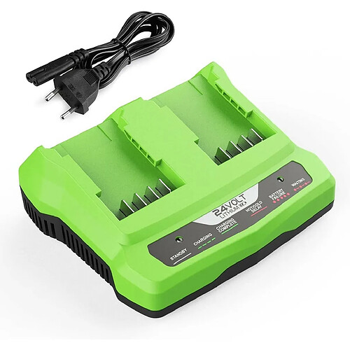 Chargeur de Batterie 24 V pour Greenworks Tools 24 V Compatible avec Toutes Les Batteries de la série Greenworks 24 V 2A