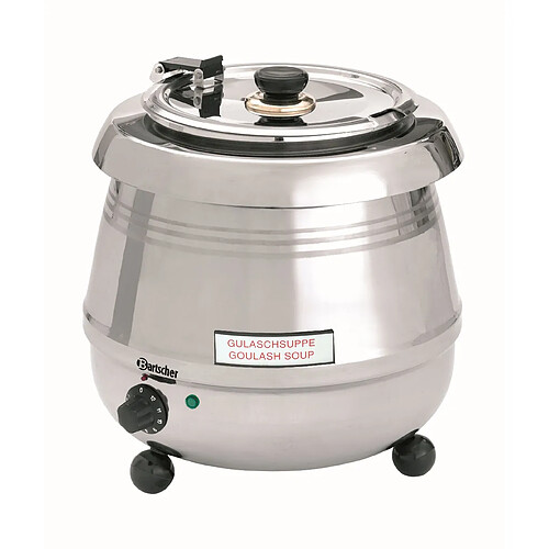 Soupière De Luxe inox couvercle ajouré - H 360 mm - Bartscher 9 L