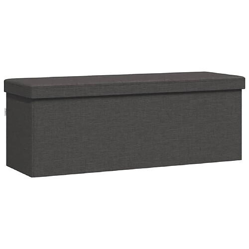 Maison Chic Banc de rangement | Meuble de rangement d'Entrée | Coffres d'Intérieur pliable gris foncé faux lin -MN66358