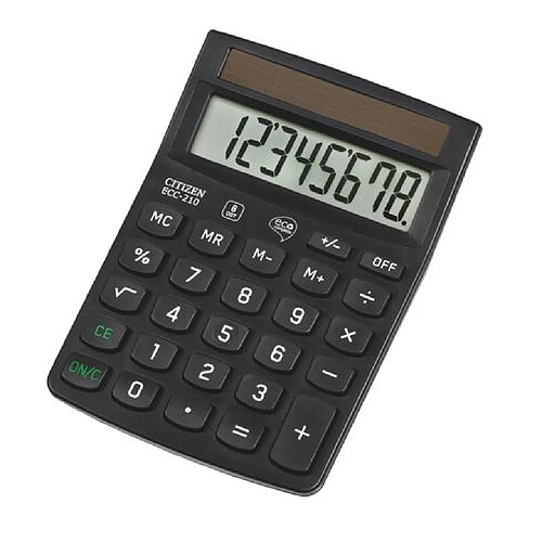 Calculatrice de bureau écologique Citizen ECC-210 - 8 chiffres