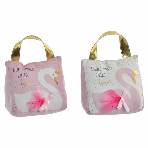 Support de porte DKD Home Decor Polyester Cygne (2 pcs)