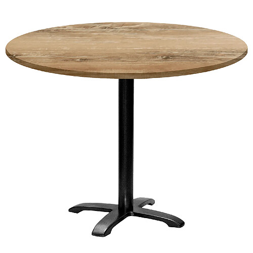 Restootab Table ronde Ø110cm - modèle Bazila chêne slovène