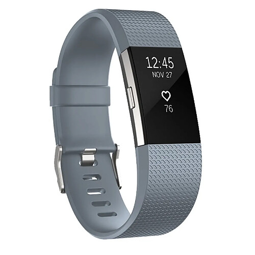 Wewoo Bracelet pour montre connectée Dragonne sport ajustable carrée FITBIT Charge 2 Gris