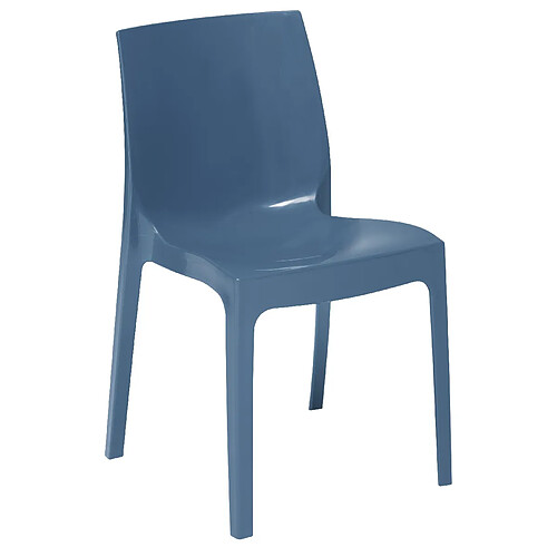 Grand Soleil Chaise Design Bleu Avio Laquée LADY