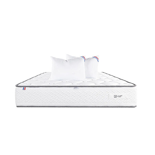 LUXURY LITERIE Matelas 160x200 cm, Iris, 20 cm, mémoire de forme, ferme, face été/hiver + 2 oreillers