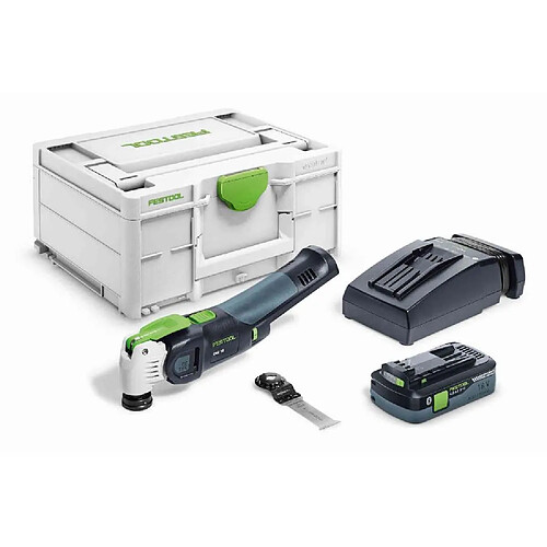 Festool VECTURO OSC 18 HPC 4,0 EI-Plus Outil oscillant sans fil 18V Starlock Max Brushless + 1x Batterie 4,0Ah + Chargeur + Coffret (576595)