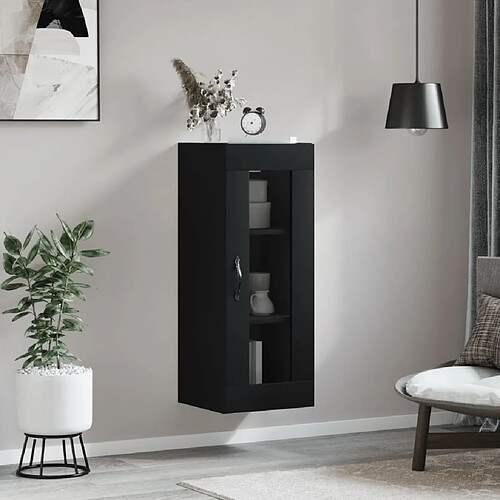 Maison Chic Armoire murale,Meuble de Rangement pour salon,cuisine noir 34,5x34x90 cm -MN64264