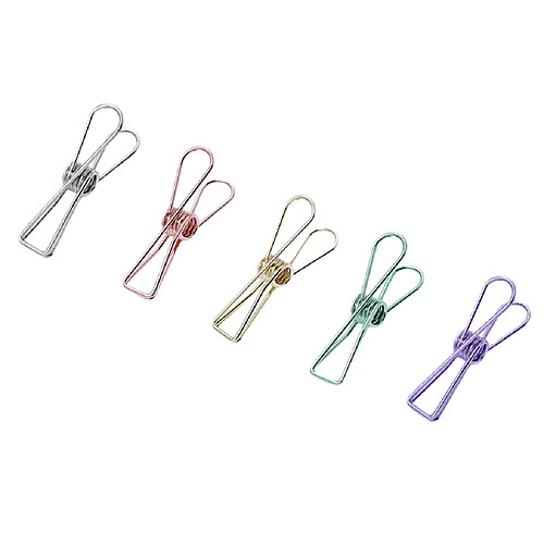 Pinces de Reliure Acier Bulldog Clips Multicolore