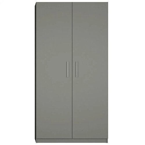 Inside 75 Armoire de rangement 2 portes lingère largeur 100 cm coloris gris graphite mat