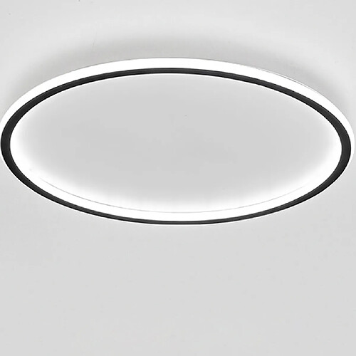 Stoex Plafonnier Led Noir Lampe de Plafond Rond F30CM Luminaire Plafonnier Minimaliste Moderne Pour Cuisine, Couloir, Bureau, Porche Blanc Froid