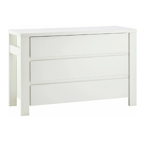 Schardt Commode avec plan à langer 3 tiroirs laqué blanc Milano Blanc L 139 x H 90 x P 55 cm