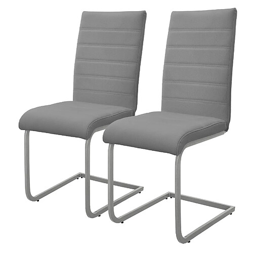 ML-Design Lot de 2 chaises de salle à manger chaise de cuisine chaise cantilever chaise rembourrée chaise pivotante