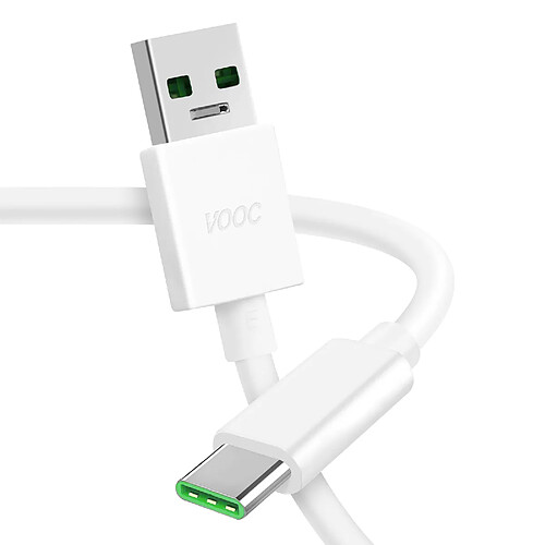 Câble USB vers USB-C Original Oppo DL129 VOOC 65W Blanc 1m