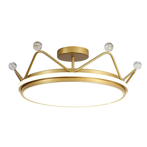 Universal Led Crown Plafonnier 43W réglable lumière télécommandée chambre enfant plafonnier adapté pour l'éclairage intérieur du salon princesse chambre lustre