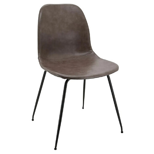 Aubry Gaspard Chaise en polyuréthane et métal gris.