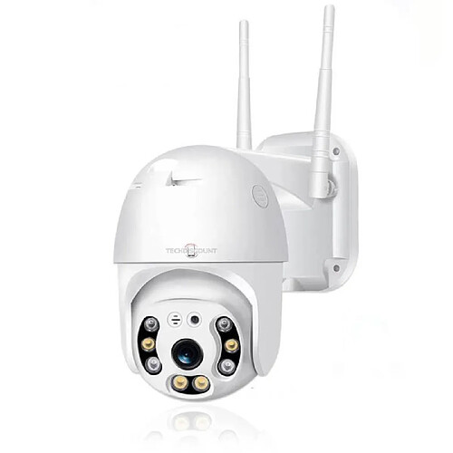 Tech Discount TD® Camera Surveillance Wifi Extérieure 1080P Couleur IP360° Etanche IP65 sécurité IP sans Fil capteur Alerte d'activité Vision Noct