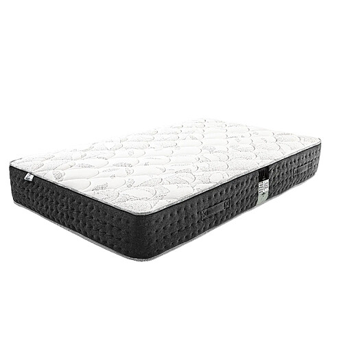 LUXURY LITERIE Matelas 90x190 cm, Sérénité, 27cm, Ressorts Ensachés, Mousse Haute Densité, Indépendance de Couchage, Soutien très ferme, face été/hiver