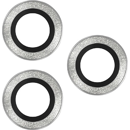 So Seven Protège-caméra pour Apple iPhone 15 Pro / 15 Pro Max Rings Antichoc Argent