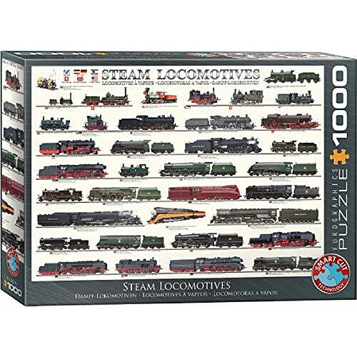 Puzzle 1000 piAces Locomotives A vapeur Eurographics, 6000-0090